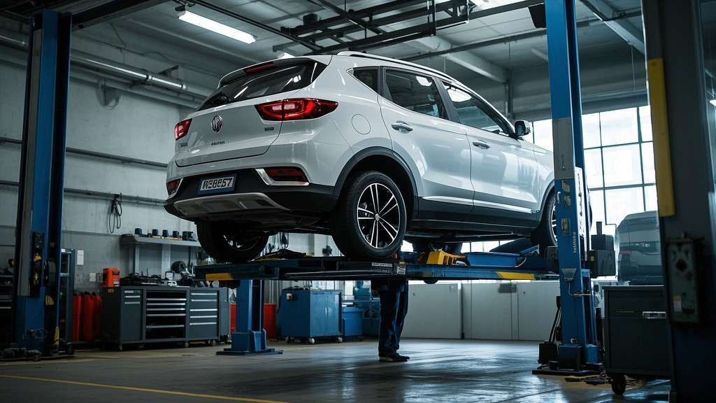 2025款名爵 ZS 正在进行发动机舱保养检查