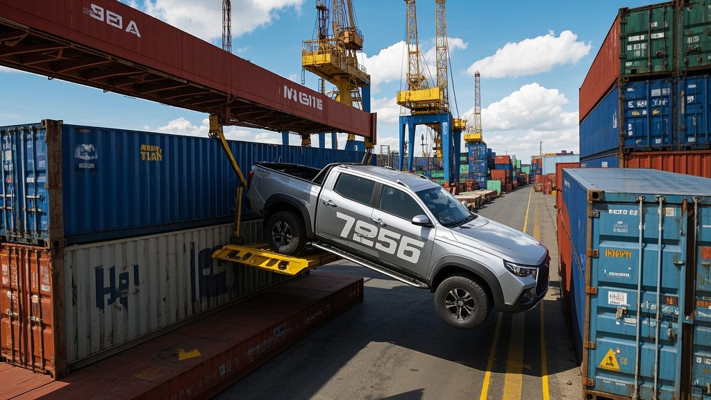 JAC Motors T9 2025 double cab pickup prepared in Guangzhou for CIF shipment to Mombasa, Kenya