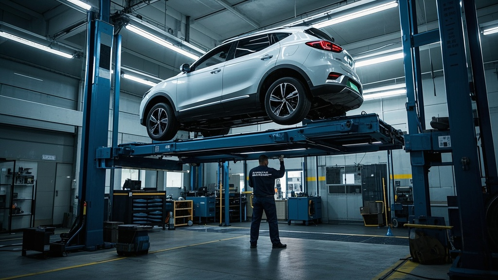 2025款名爵 ZS EV 正在进行发动机舱保养检查