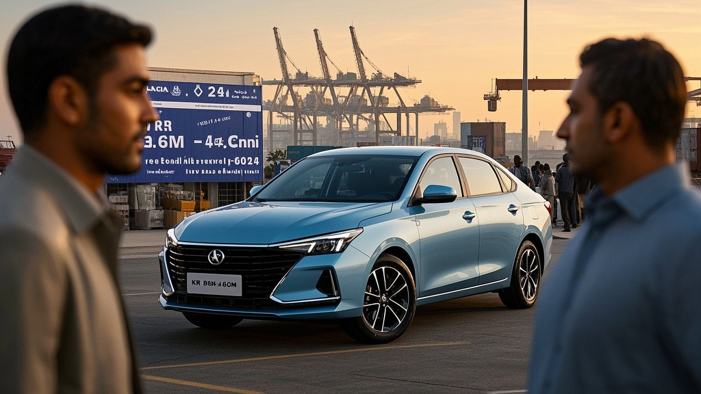 Changan Alsvin 2024 export logistics overview from Guangzhou to Karachi Port, including Ro-Ro and container workflows