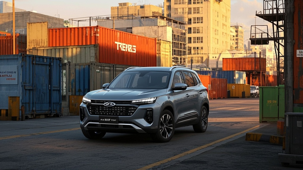 Chery Tiggo 7 Pro 2025 prepared for CIF export to Mexico via Manzanillo port