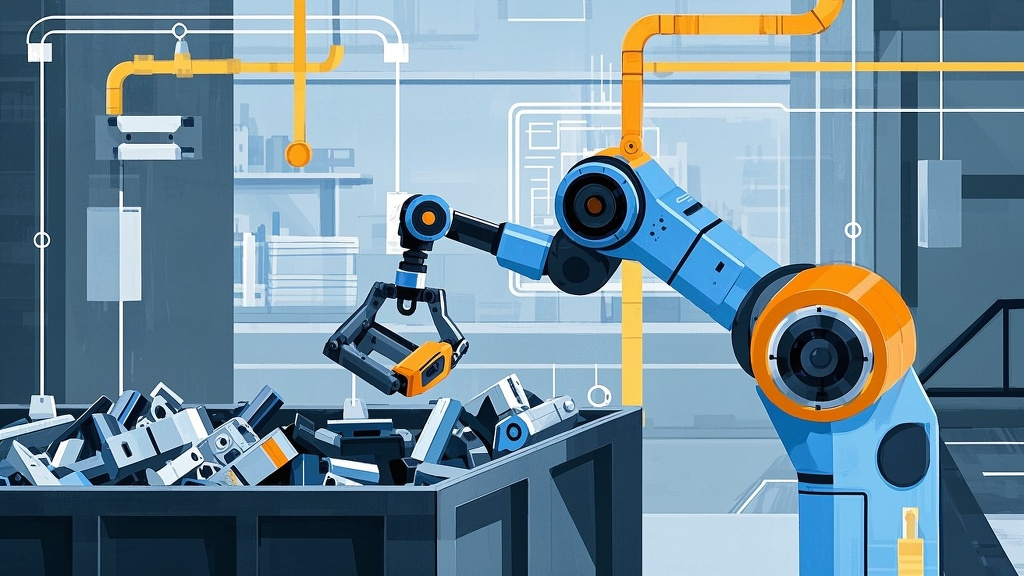 3D视觉引导上下料架构示意