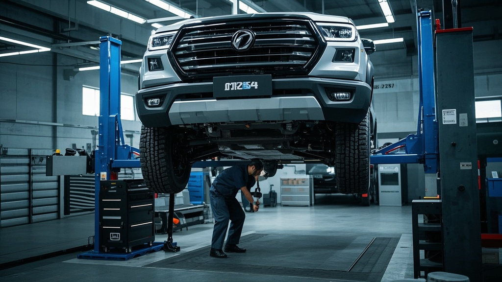 2024款长安 猎手 皮卡 正在进行发动机舱保养检查