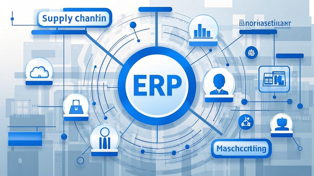 erp系统企业管理系统数据集成示意图
