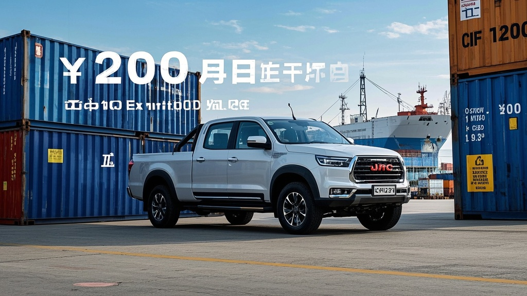 Export ready JAC T9 at Guangzhou port bound for Vietnam