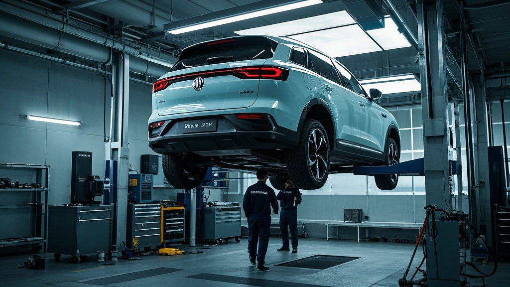 2025款名爵 Whale 正在进行发动机舱保养检查