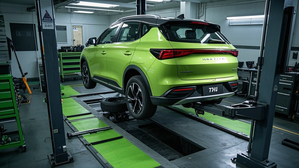 2024款比亚迪 元Plus 正在进行发动机舱保养检查