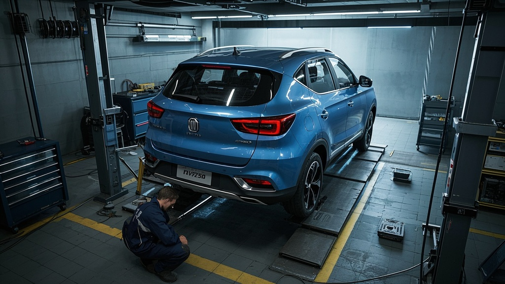 2025款名爵 ZS 正在进行发动机舱保养检查