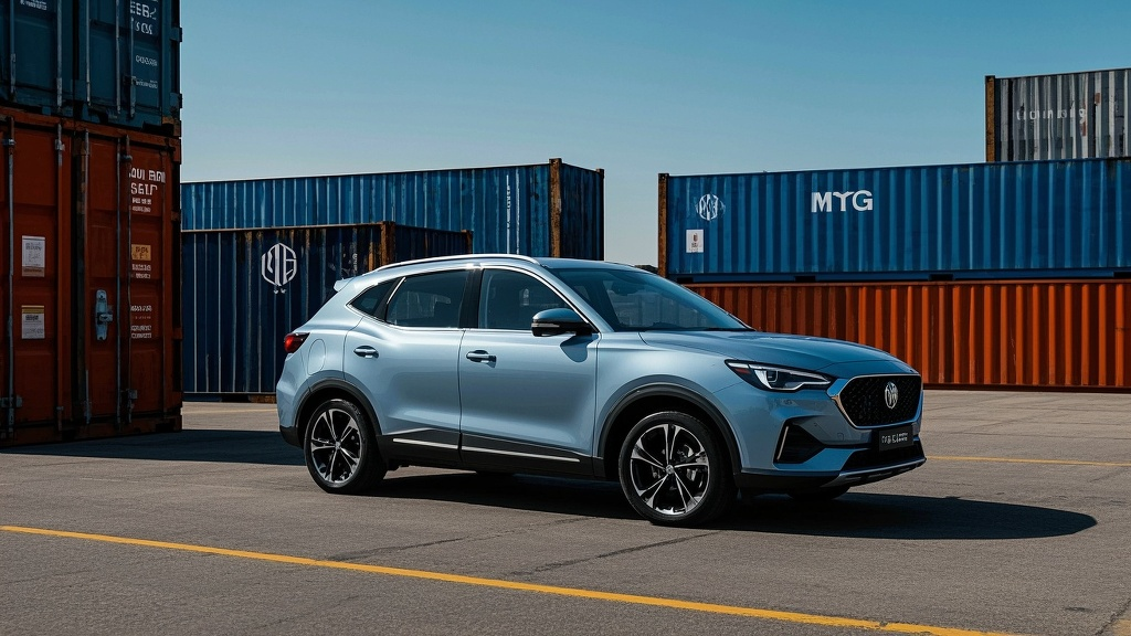 Export ready MG ZS at Guangzhou port bound for South Africa